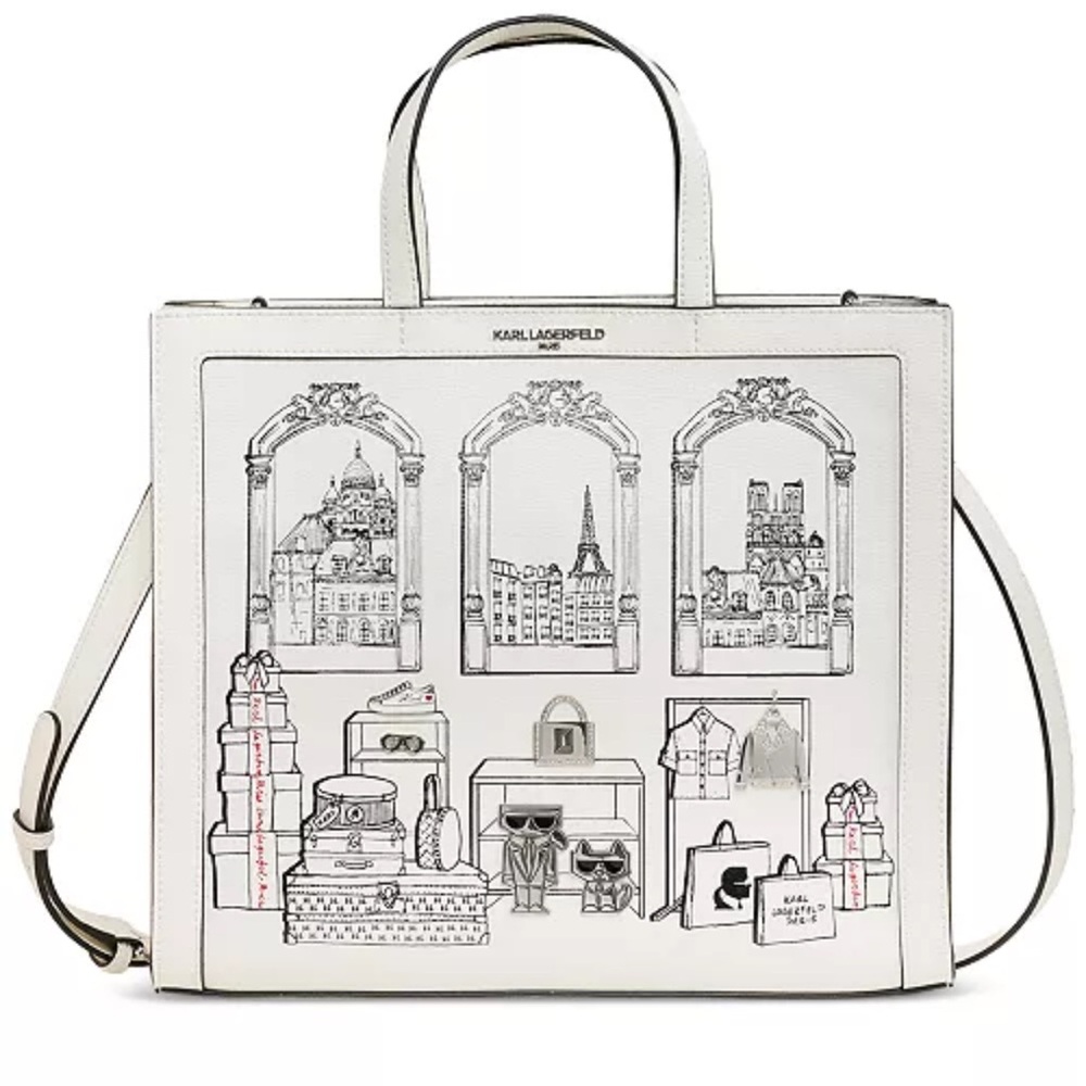 Karl Lagerfeld Paris Nouveau Medium Leather Tote